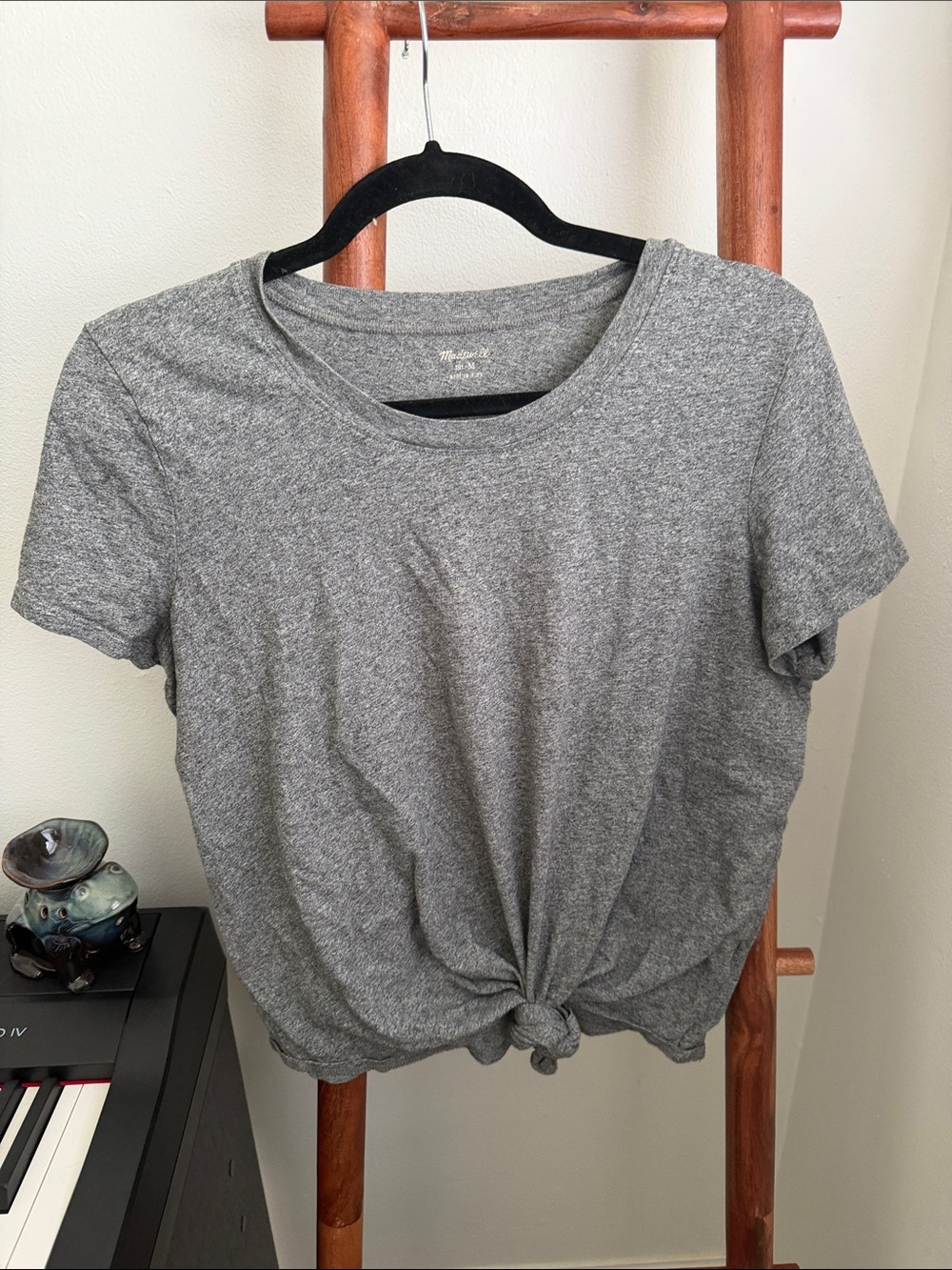 Madewell cotton tee with front knot